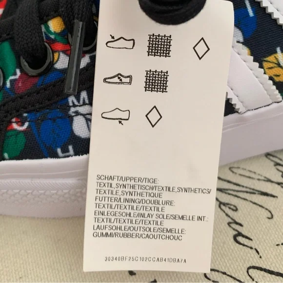 NEW Adidas Nizza High-Top Sneakers: Black, MultiColor Print, Logo9.5 - Picture 8 of 9